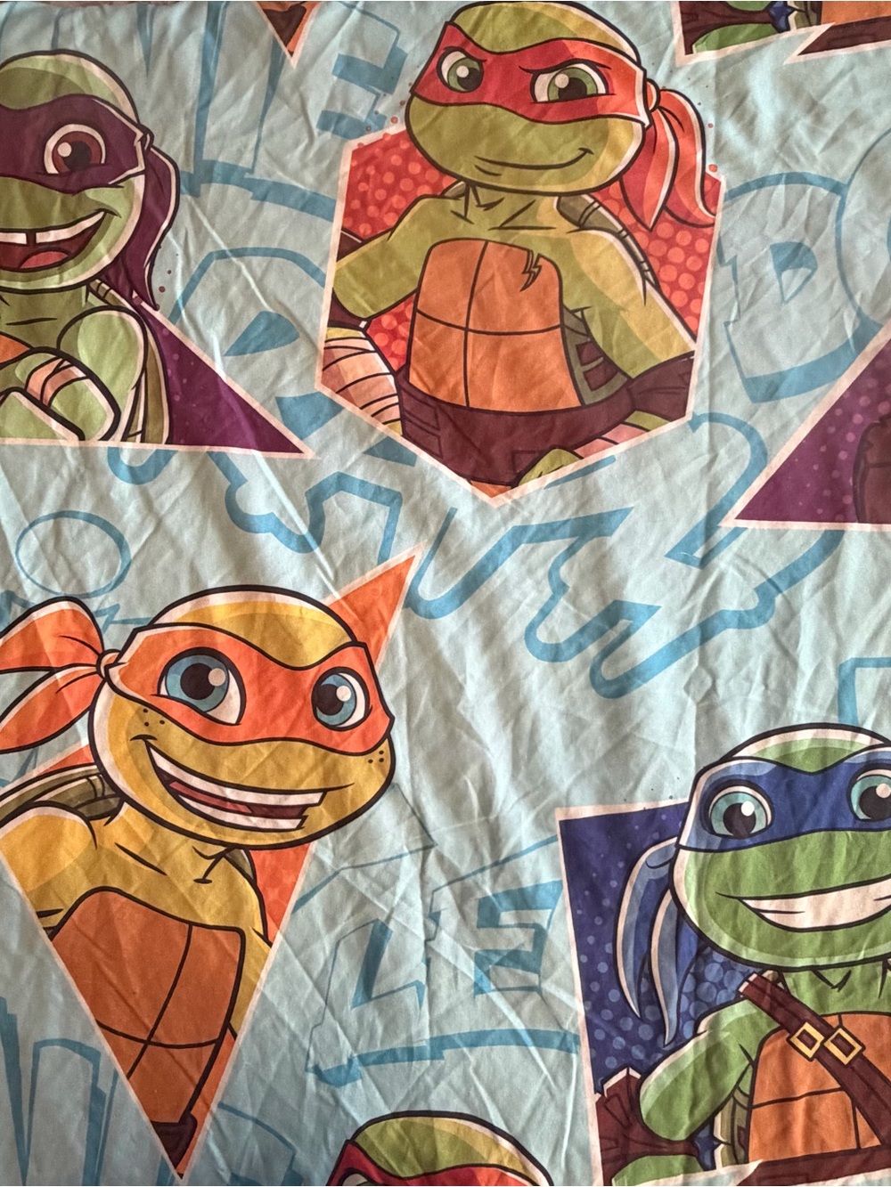 Teenage Mutant Ninja Turtles Twin Flat Sheet 2016 Nickelodeon Fabric Material